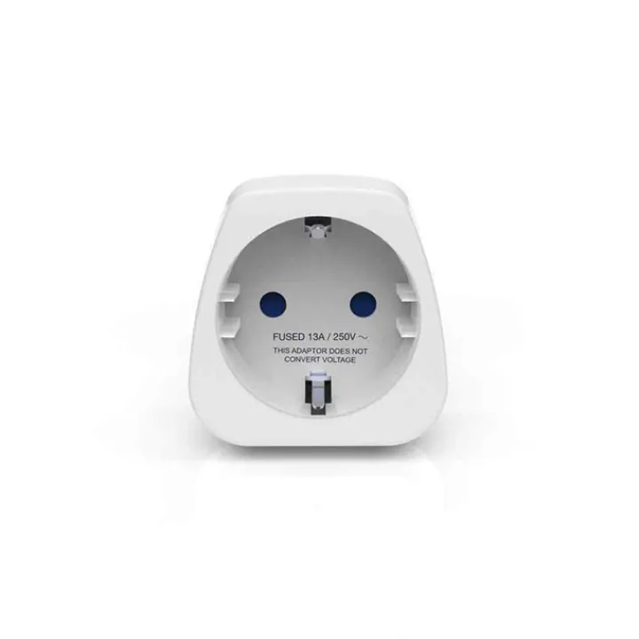 Wereldstekkers>TravelBlue Travel Adaptor Europe to India white