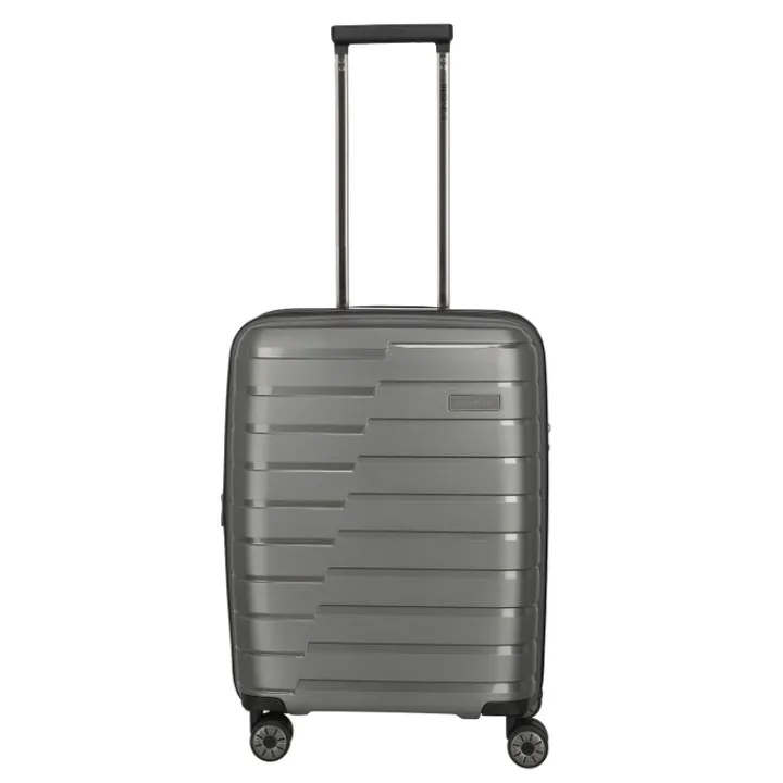 Handbagage Trolleys|Reistrolleys>Travelite Air Base 4 Wheel Cabin Trolley Expandable anthracite metallic