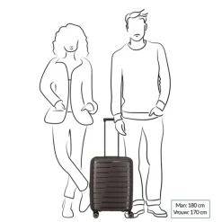 Handbagage Trolleys|Reistrolleys>Travelite Air Base 4 Wheel Cabin Trolley Expandable anthracite metallic