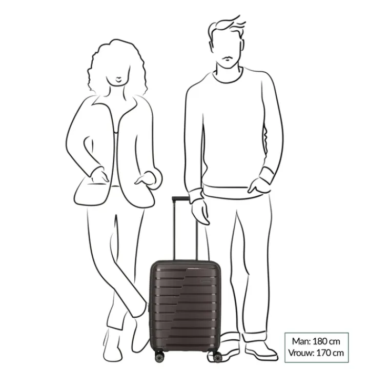 Handbagage Trolleys|Reistrolleys>Travelite Air Base 4 Wheel Cabin Trolley Expandable anthracite metallic