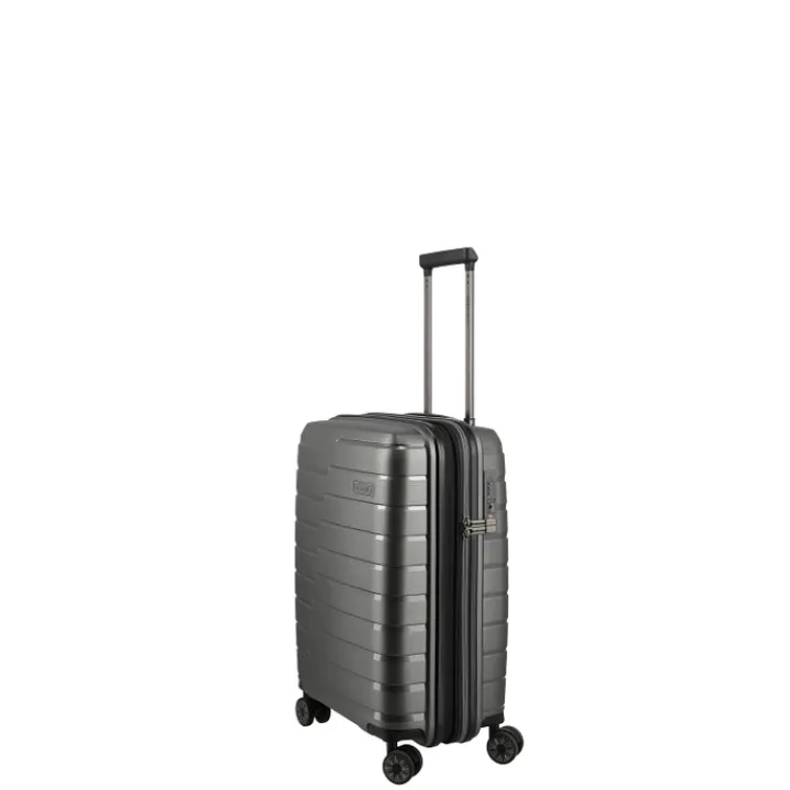 Handbagage Trolleys|Reistrolleys>Travelite Air Base 4 Wheel Cabin Trolley Expandable anthracite metallic