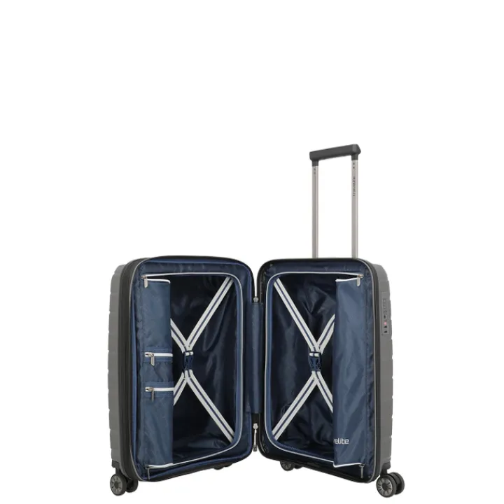 Handbagage Trolleys|Reistrolleys>Travelite Air Base 4 Wheel Cabin Trolley Expandable anthracite metallic