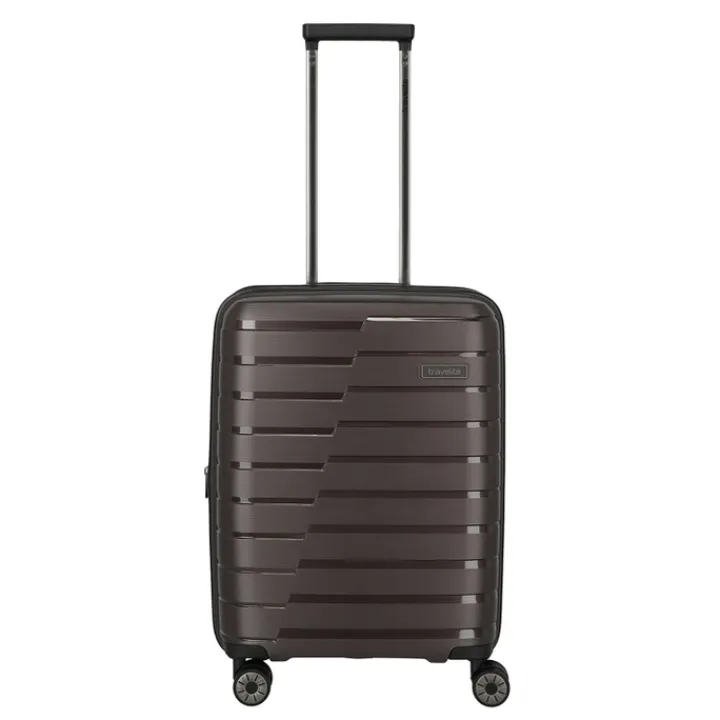 Reistrolleys|Reiskoffers>Travelite Air Base 4 Wheel Cabin Trolley Expandable coffee