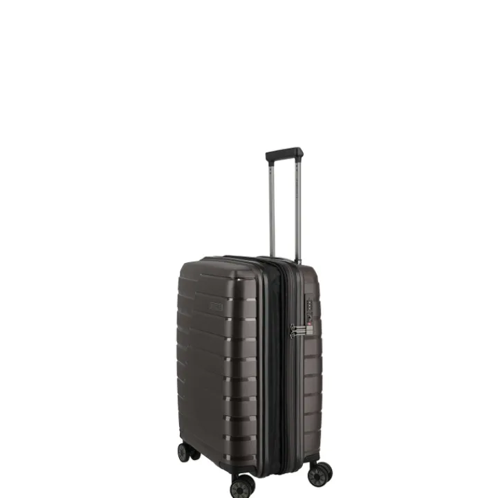 Reistrolleys|Reiskoffers>Travelite Air Base 4 Wheel Cabin Trolley Expandable coffee