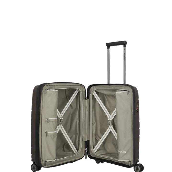 Reistrolleys|Reiskoffers>Travelite Air Base 4 Wheel Cabin Trolley Expandable coffee