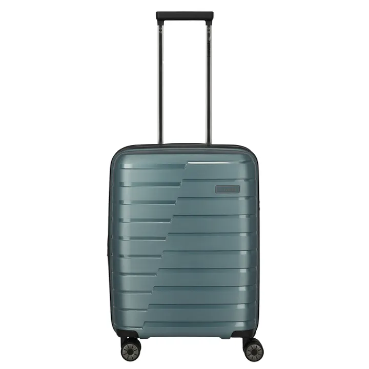 Handbagage Trolleys|Reistrolleys>Travelite Air Base 4 Wheel Cabin Trolley Expandable iceblue metallic