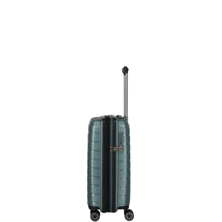 Handbagage Trolleys|Reistrolleys>Travelite Air Base 4 Wheel Cabin Trolley Expandable iceblue metallic