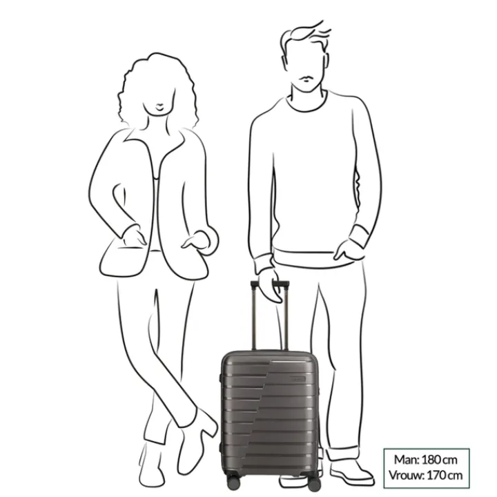 Transavia Trolleys|Ryanair Trolleys>Travelite Air Base 4 Wiel Trolley S champagne metallic