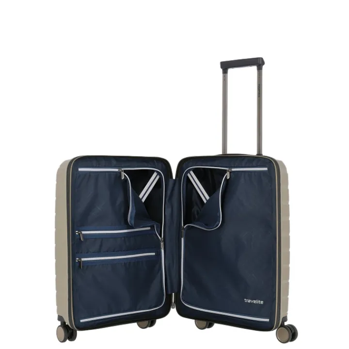 Transavia Trolleys|Ryanair Trolleys>Travelite Air Base 4 Wiel Trolley S champagne metallic
