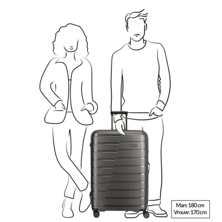 Reistrolleys|Reiskoffers>Travelite Air Base 4 Wiel Trolley L lila