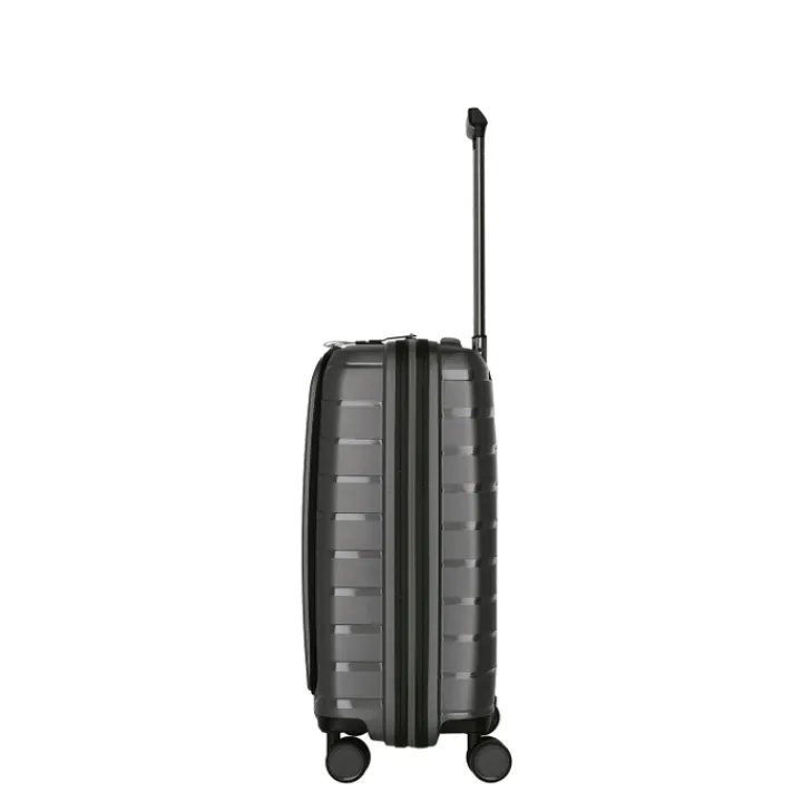 Transavia Trolleys|Handbagage Trolleys>Travelite Air Base 4 Wiel Trolley S Front-Pocket anthracite