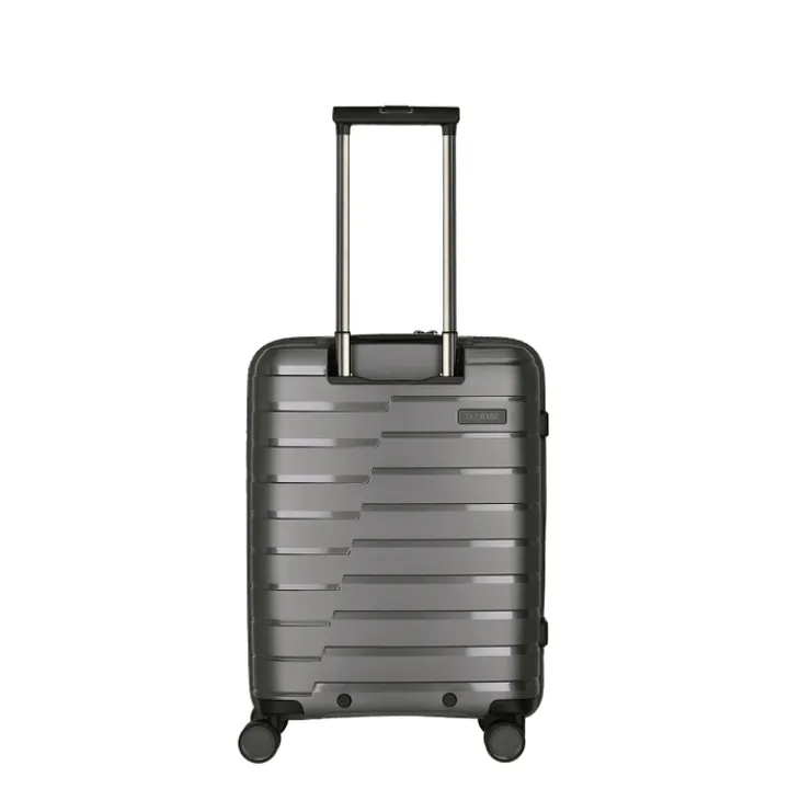 Transavia Trolleys|Handbagage Trolleys>Travelite Air Base 4 Wiel Trolley S Front-Pocket anthracite