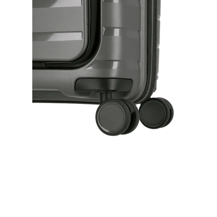 Transavia Trolleys|Handbagage Trolleys>Travelite Air Base 4 Wiel Trolley S Front-Pocket anthracite