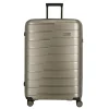 Reistrolleys|Reiskoffers>Travelite Air Base 4 Wiel Trolley L champagne metallic