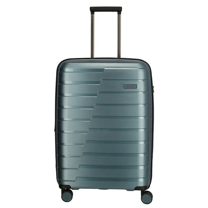 Reistrolleys|Reiskoffers>Travelite Air Base 4 Wiel Trolley M Expandable ice blue
