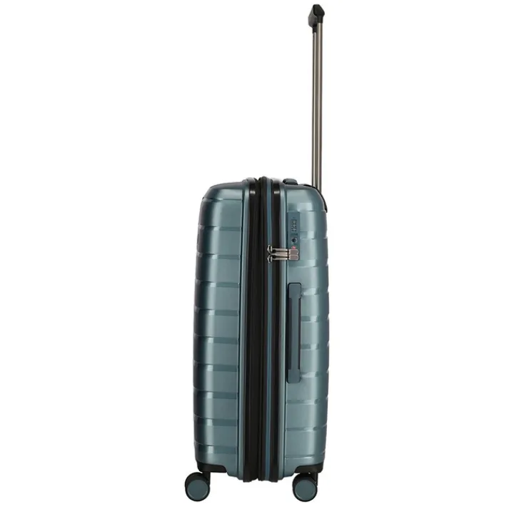 Reistrolleys|Reiskoffers>Travelite Air Base 4 Wiel Trolley M Expandable ice blue