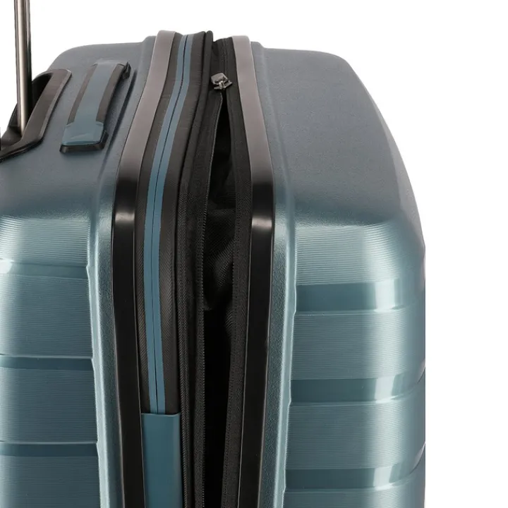 Reistrolleys|Reiskoffers>Travelite Air Base 4 Wiel Trolley M Expandable ice blue