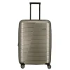Reistrolleys|Reiskoffers>Travelite Air Base 4 Wiel Trolley M Expandable champagne metallic