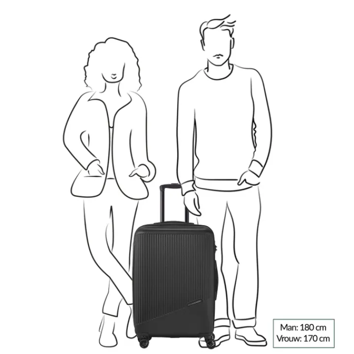 Reistrolleys|Reiskoffers>Travelite Bali 4 Wiel Trolley M black