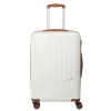 Reistrolleys|Reiskoffers>Travelite Bali 4 Wiel Trolley M white/cognac