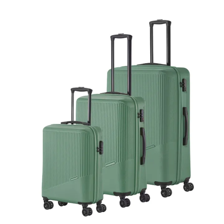 Reistrolleys|Reiskoffers>Travelite Bali 4 Wiel Trolley L green
