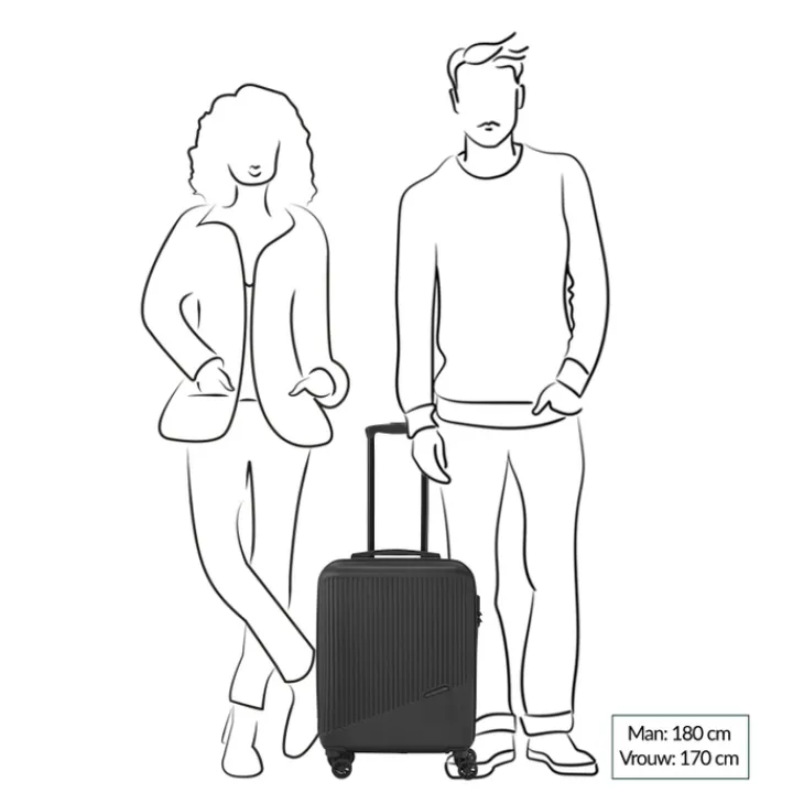 Transavia Trolleys|Ryanair Trolleys>Travelite Bali 4 Wiel Trolley S black