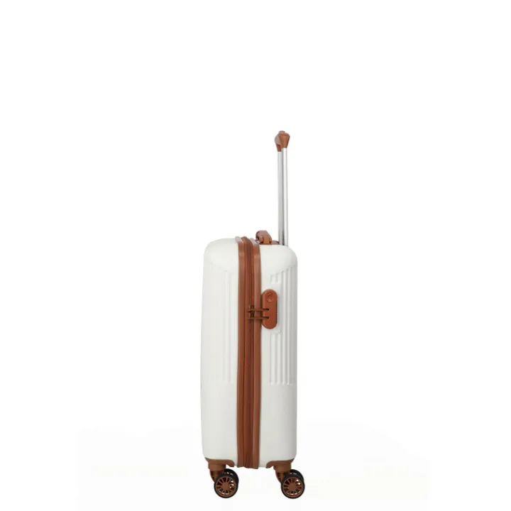 Transavia Trolleys|Ryanair Trolleys>Travelite Bali 4 Wiel Trolley S white/cognac