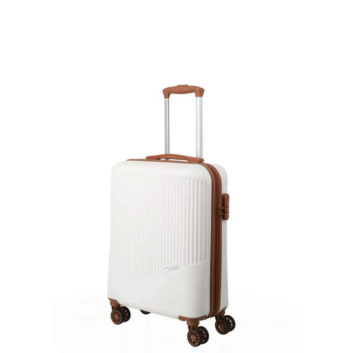 Transavia Trolleys|Ryanair Trolleys>Travelite Bali 4 Wiel Trolley S white/cognac