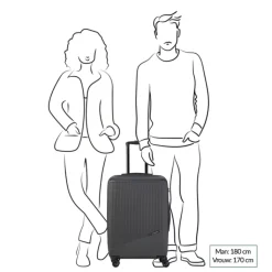 Reistrolleys|Reiskoffers>Travelite Bali 4 Wiel Trolley M anthracite