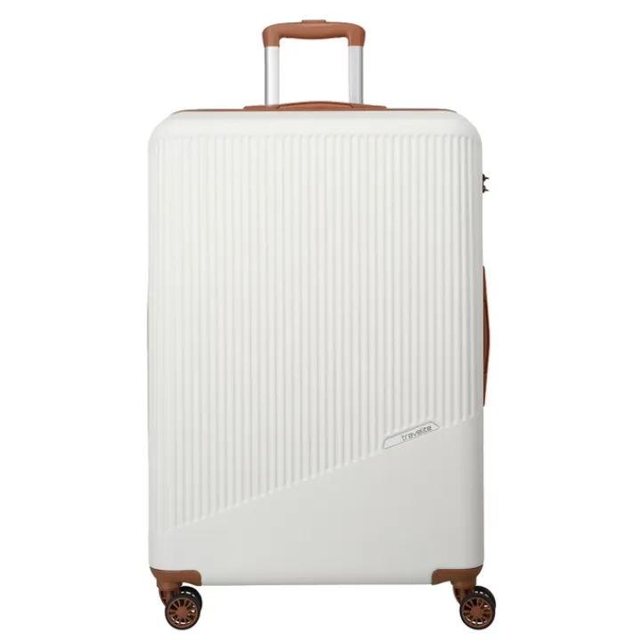 Reiskoffers|Harde Koffers>Travelite Bali 4 Wiel Trolley L white/cognac