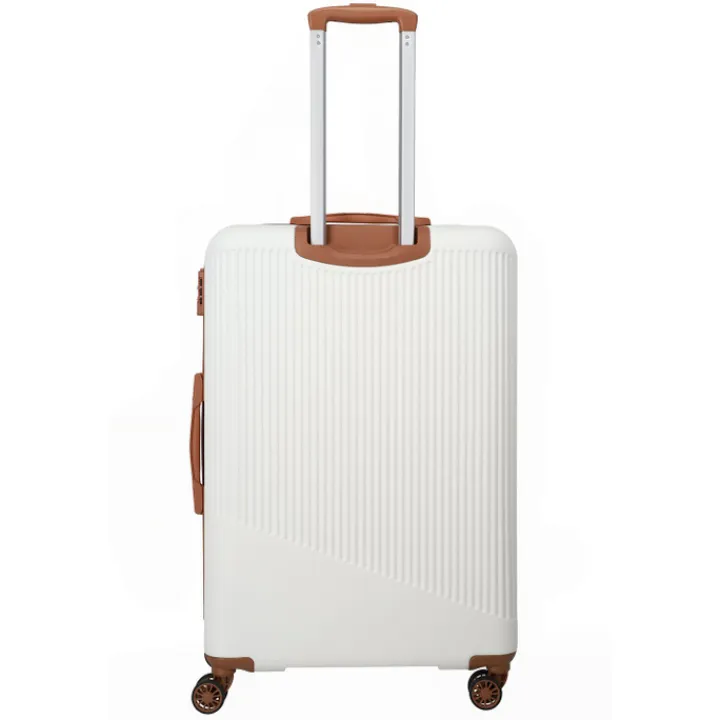 Reiskoffers|Harde Koffers>Travelite Bali 4 Wiel Trolley L white/cognac