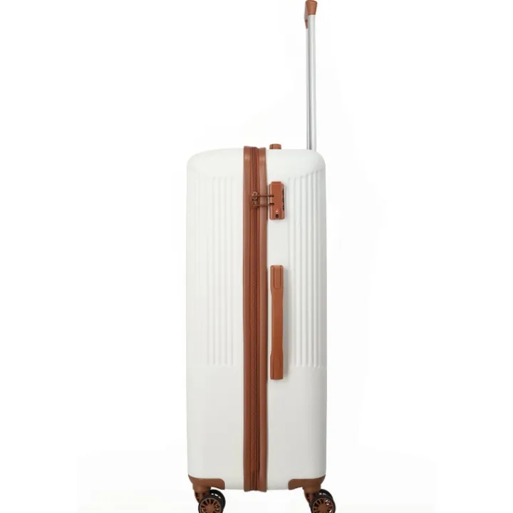 Reiskoffers|Harde Koffers>Travelite Bali 4 Wiel Trolley L white/cognac
