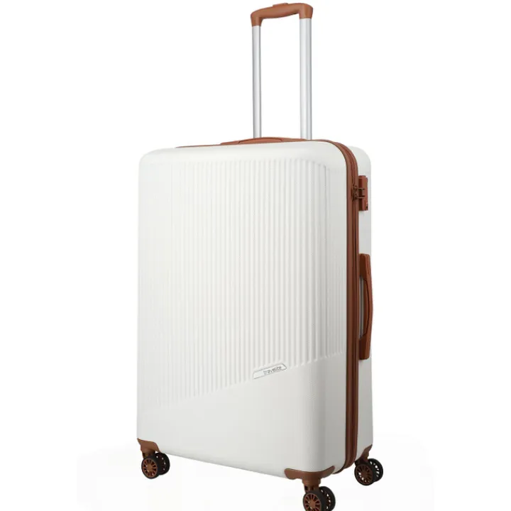 Reiskoffers|Harde Koffers>Travelite Bali 4 Wiel Trolley L white/cognac