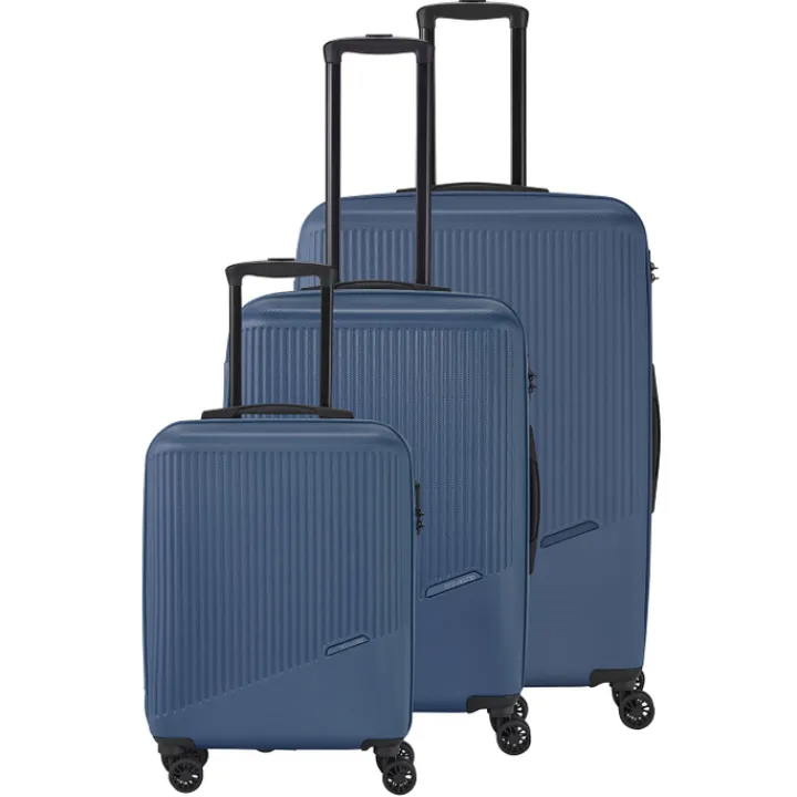 Transavia Trolleys|Ryanair Trolleys>Travelite Bali 4 Wiel Trolley S blue