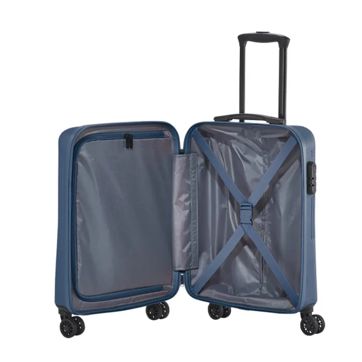 Transavia Trolleys|Ryanair Trolleys>Travelite Bali 4 Wiel Trolley S blue