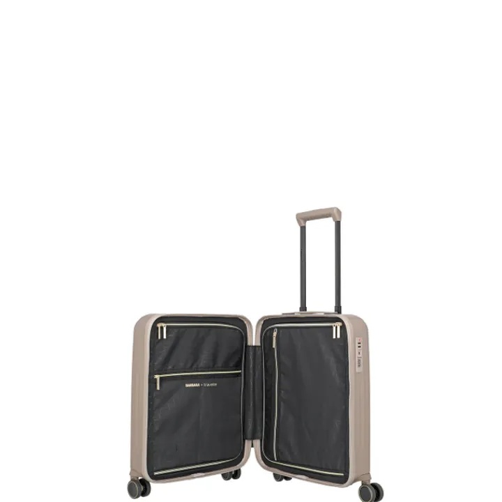 Transavia Trolleys|Ryanair Trolleys>Travelite Barbara Novelty 4 Wheel Cabin Trolley satin nude