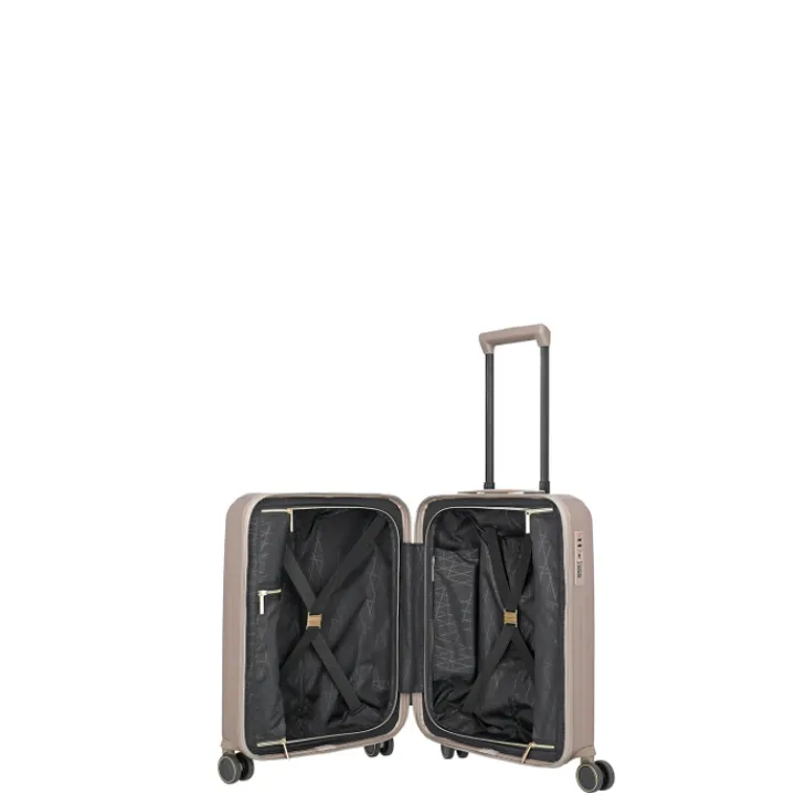Transavia Trolleys|Ryanair Trolleys>Travelite Barbara Novelty 4 Wheel Cabin Trolley satin nude