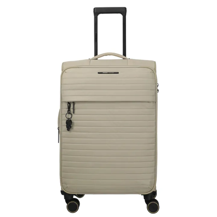 Reistrolleys|Reiskoffers>Travelite Barbara Stepp 4 Wheel Trolley M champagner