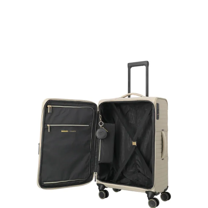 Reistrolleys|Reiskoffers>Travelite Barbara Stepp 4 Wheel Trolley M champagner