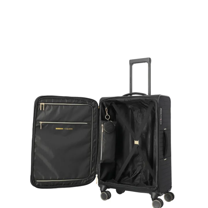 Reistrolleys|Reiskoffers>Travelite Barbara Stepp 4 Wheel Trolley M black