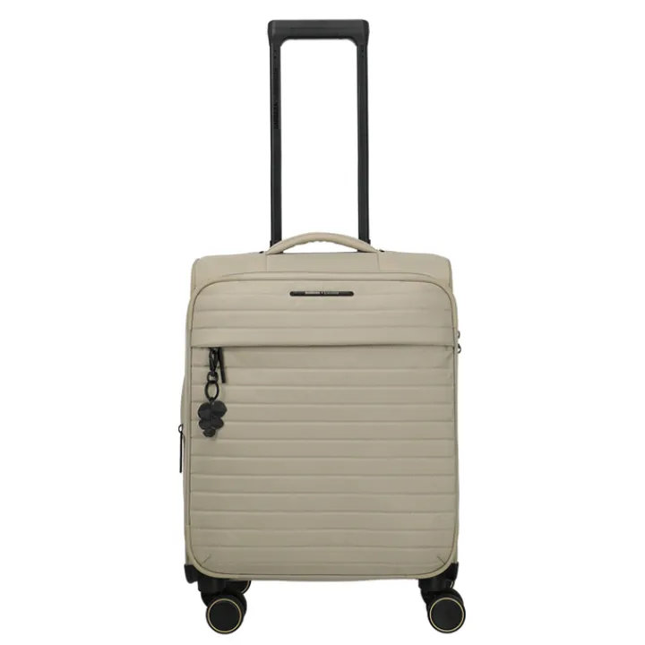 Transavia Trolleys|Handbagage Trolleys>Travelite Barbara Stepp 4 Wheel Trolley S champagner