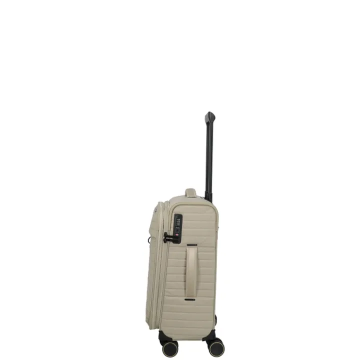 Transavia Trolleys|Handbagage Trolleys>Travelite Barbara Stepp 4 Wheel Trolley S champagner