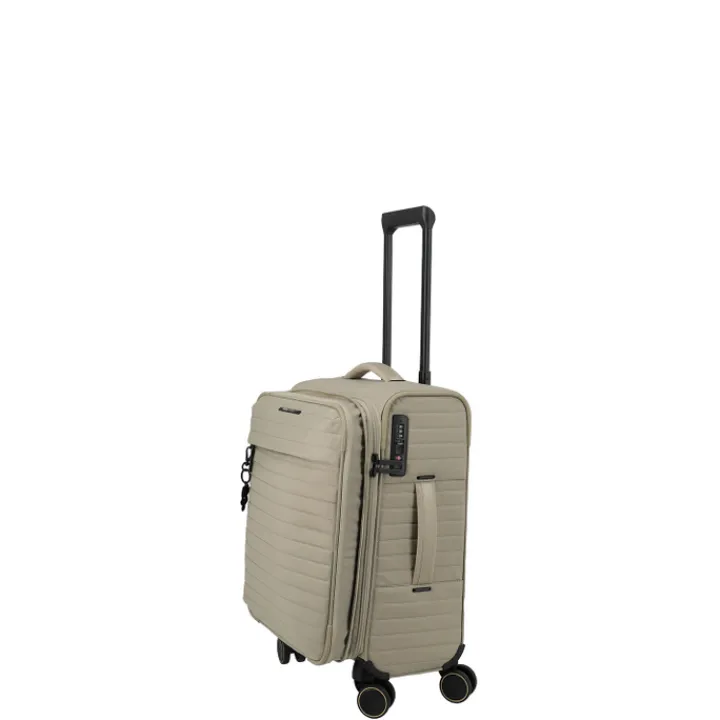 Transavia Trolleys|Handbagage Trolleys>Travelite Barbara Stepp 4 Wheel Trolley S champagner