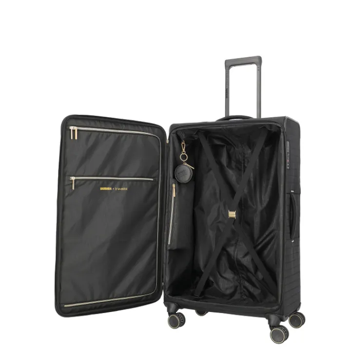 Reistrolleys|Reiskoffers>Travelite Barbara Stepp 4 Wheel Trolley L black
