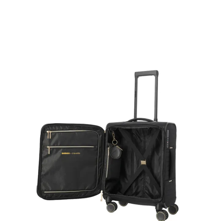 Transavia Trolleys|Handbagage Trolleys>Travelite Barbara Stepp 4 Wheel Trolley S black