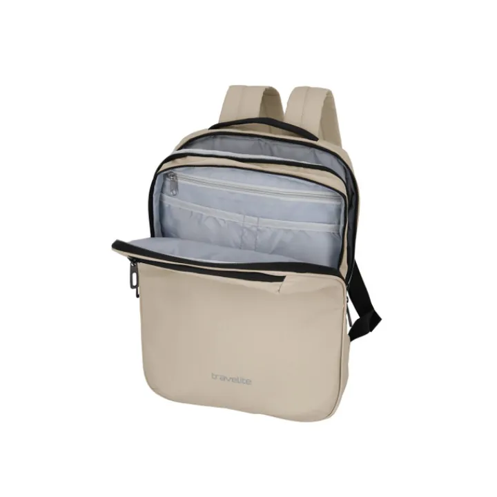 Kleine Rugzakken|15.6 Inch Laptoptassen>Travelite Basics Backpack off-white