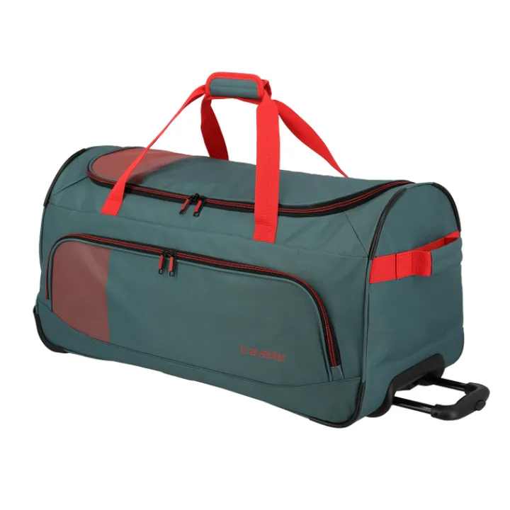 Grote Reistassen|Heren Reistassen>Travelite Basics Fresh Wheeled Duffle green/orange