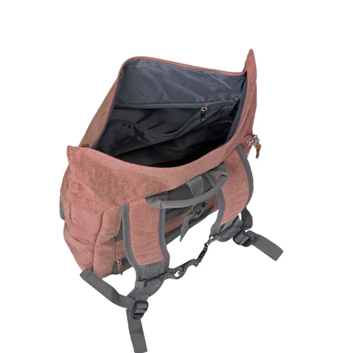Daypack|15.6 Inch Laptoptassen>Travelite Basics Rollup Backpack rose/grey