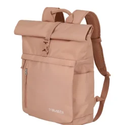 Daypack|15.6 Inch Laptoptassen>Travelite Basics Rollup Backpack rosé