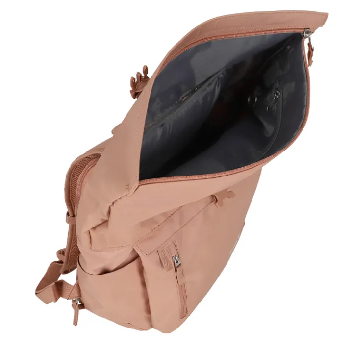 Daypack|15.6 Inch Laptoptassen>Travelite Basics Rollup Backpack rosé